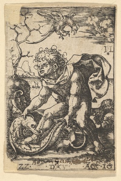 Uomo con un pesce, 16 agosto 1522 da Dirck Vellert