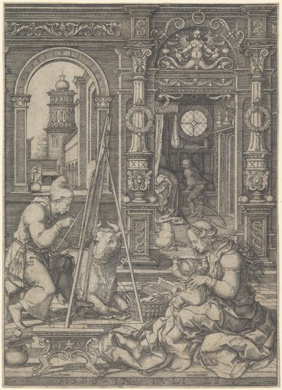 San Luca che Dipinge la Vergine, 1526 da Dirck Vellert