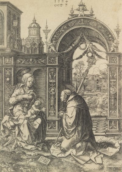 San Bernardo adora il Bambino Gesù, 5 ottobre 1524 da Dirck Vellert