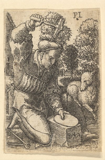 Il fabbro, 1520-25 da Dirck Vellert