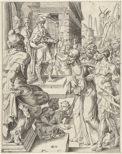 Cristo davanti a Pilato da Dirck Volckertsz. Coornhert (attributed to)