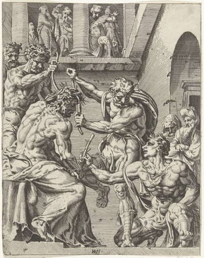Cristo incoronato di spine da Dirck Volckertsz. Coornhert (attributed to)