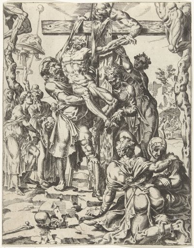 Deposizione dalla croce da Dirck Volckertsz. Coornhert (attributed to)