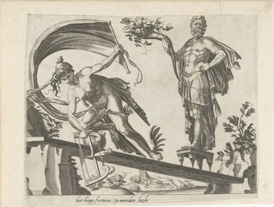 Nessuno scudo protegge dalla sfortuna; Più grande è la tua fortuna, più grandi sono i tuoi dolori da Dirck Volckertsz. Coornhert (attributed to)