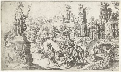 Fuga in Egitto da Dirck Volckertsz. Coornhert (attributed to)