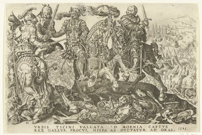 Cattura di Francesco I durante la battaglia di Pavia, 1525 da Dirck Volckertsz. Coornhert (possibly)