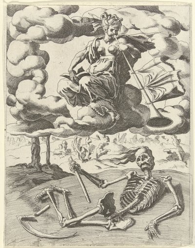 La fama vince la morte da Dirck Volckertsz. Coornhert (possibly)