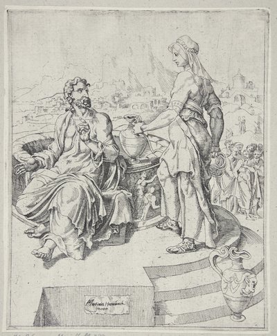 Cristo e la donna samaritana da Dirck Volckertsz. Coornhert