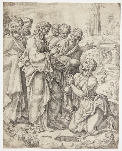 Cristo e la donna samaritana da Dirck Volckertsz. Coornhert