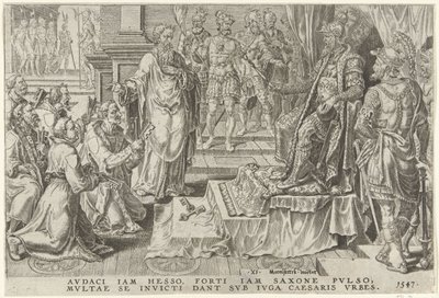Sottomissione di sei città tedesche, 1547 da Dirck Volckertsz. Coornhert