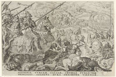 Liberazione di Vienna, 1529 (Overwinningen van Karel V, Divi Caroli. V. imp. opt. max. victoriae, ex multis praecipuae) da Dirck Volckertsz. Coornhert