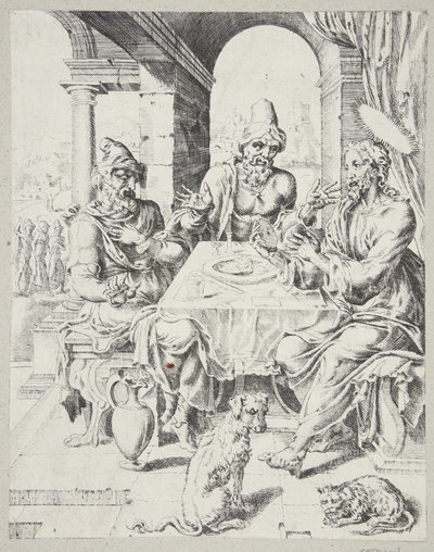 La cena di Emmaus da Dirck Volckertsz. Coornhert
