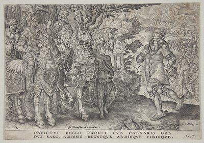 La resa di Giovanni Federico, Elettore di Sassonia, dopo la battaglia di Mühlberg da Dirck Volckertsz. Coornhert