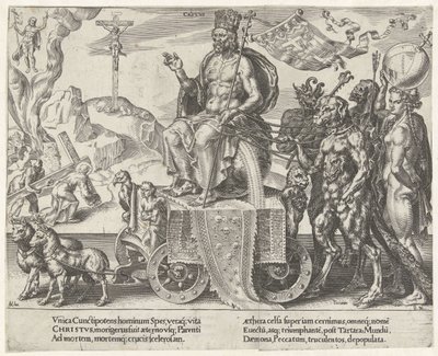 Trionfo di Cristo (serie: Triomf van de lijdzaamheid) da Dirck Volckertsz. Coornhert