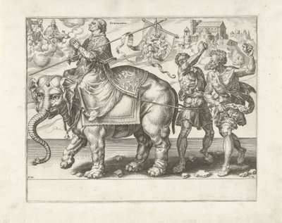 Trionfo di Stefano (Triomf van de lijdzaamheid) da Dirck Volckertsz. Coornhert