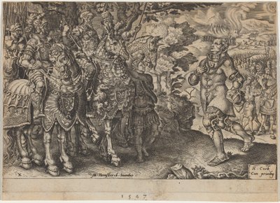 La Resa di Giovanni Federico, Elettore di Sassonia, Dopo la Battaglia di Mühlberg da Dirck Volckertz Coornhert, after Maerten van Heemskerck