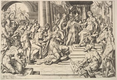 Salomone e la Regina di Saba, 1549 da Dirck Volkertsen Coornhert