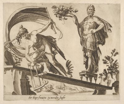 Quando la fortuna è abbondante, la caduta sarà più profonda da Sei detti sulla fortuna, ca. 1560 da Dirck Volkertsen Coornhert