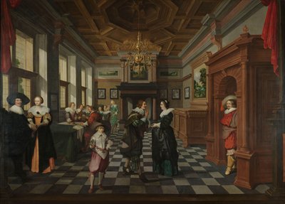 Una sequenza decorativa in sette parti: un interno da Dirck van Delen
