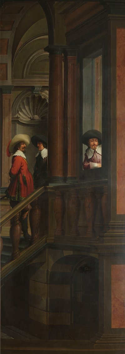 Una sequenza decorativa in sette parti: una scala esterna da Dirck van Delen