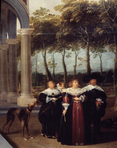 Coppia che cammina (dettaglio) da Dirck van Delen