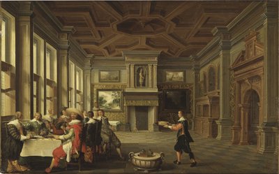 Cena distinta in un interno da Dirck van Delen