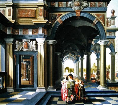 Figure eleganti in una loggia, 1635 da Dirck van Delen