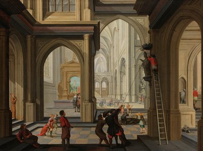 Iconoclastia in una chiesa da Dirck van Delen