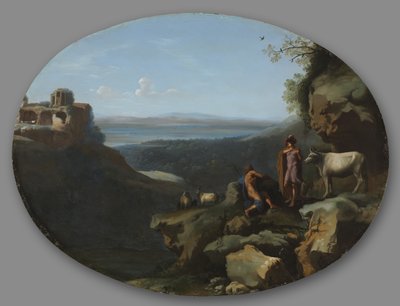 Mercurio e Argo in un paesaggio da Dirck van der Lisse