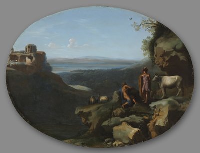 Mercurio e Argo in un paesaggio da Dirck van der Lisse