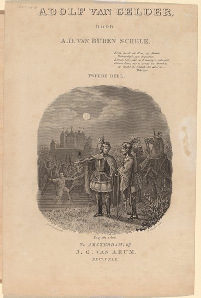 Pagina del titolo per A.D. van Buren Schele