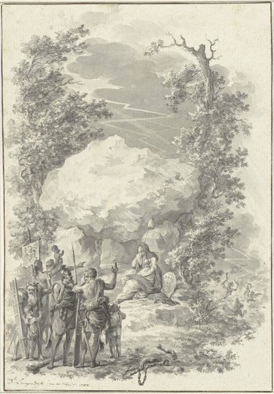 Allegoria sulla morte di Joan Derk van der Capellen tot den Pol, 1784 da Dirk Langendijk (signed by artist)