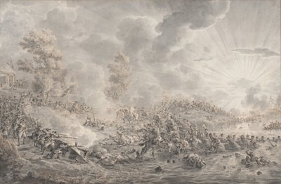 Battaglia presso un fiume da Dirk Langendijk
