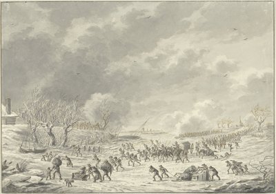 I francesi attraversano il Waal a Bommel, gennaio 1795 da Dirk Langendijk