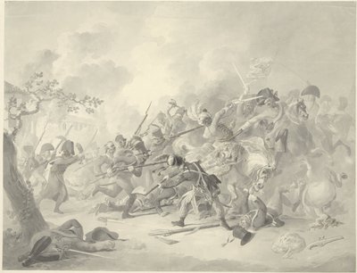 Combattimento in un villaggio da Dirk Langendijk