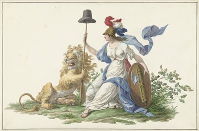 Modello per la bandiera della Marina Batava, 1796 da Dirk Langendijk