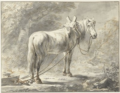 Cavallo davanti a una slitta, verso destra da Dirk Langendijk
