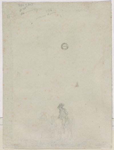Schizzo di Contadini a una Fontana (verso) da Dirk Langendijk