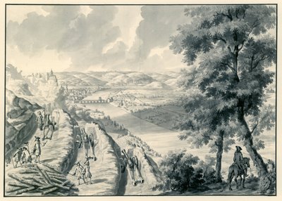 Veduta di Namur e del fiume Mosa, vista da sud-ovest da Dirk Maas (possibly)