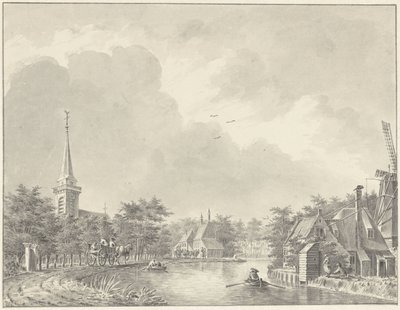 Il villaggio Harmelen sul canale di Leida fuori Utrecht da Dirk Verrijk