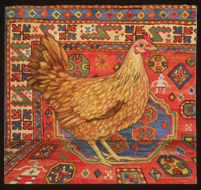 Pollo sul Tappeto Marrone, 1995 da Ditz