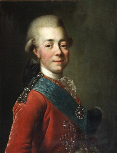 Ritratto del Granduca Pavel Petrovich 1754-1801, 1770s da Dmitri Grigorievich Levitsky