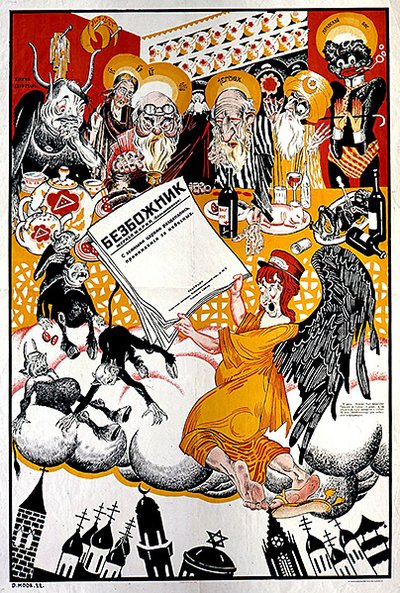 Poster pubblicitario del giornale antireligioso 