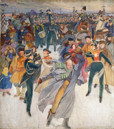 La rivolta decabrista in Piazza del Senato il 14 dicembre 1825 da Dmitry Kardovsky