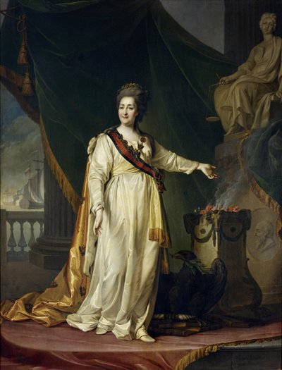 Caterina II è un legislatore nel tempio della Dea della Giustizia da Dmitry Levitzky