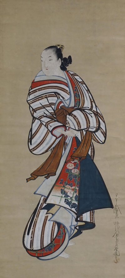 Cortigiana in piedi che guarda oltre la spalla, ca. 1715 da Dohan Kaigetsudo
