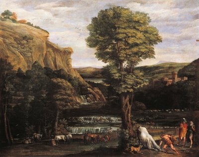 Paesaggio con Ercole che combatte Achelao trasformato in toro da Domenichino (1581 1641)