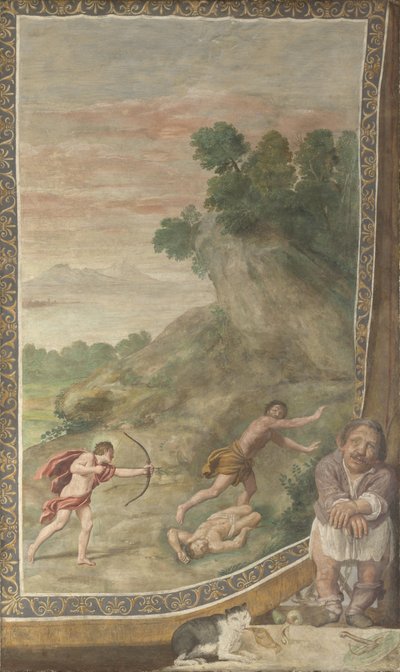 Apollo che uccide il Ciclope, affresco di Villa Aldobrandini da Domenichino
