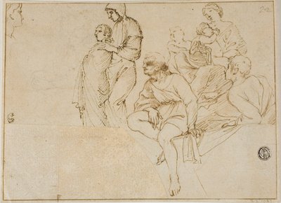 Figure su balaustra da Domenichino