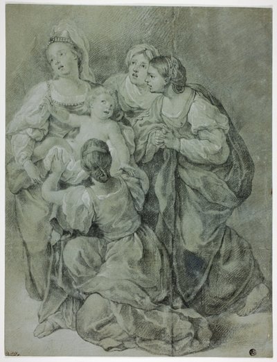 Gruppo di quattro donne e bambino da Domenichino